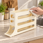 Organizador de ovos de 4 níveis com dispensador automático