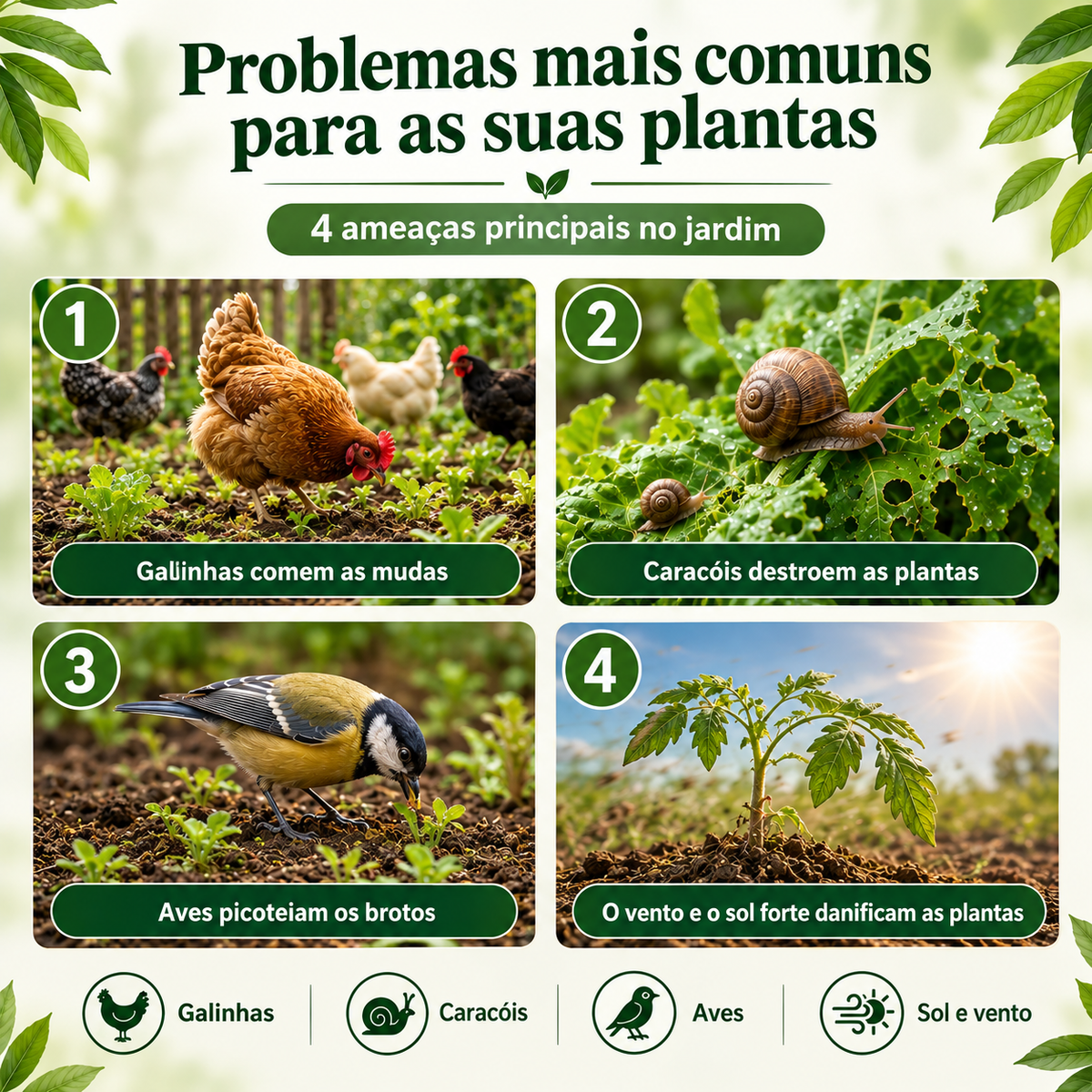 🌱 Cobertura Protetora para Plantas – Reutilizável e Fácil de Instalar