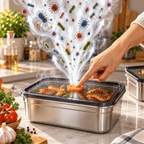 [🎁70% DE DESCONTO] Caixa de comida a vácuo de aço inoxidável antibacteriano 316 (Tamanho grande)