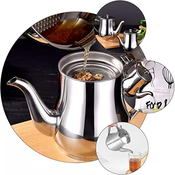 Garrafa De Óleo Em Aço Inoxidável 304 Com Filtro, Especial Para Cozinha