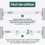 Barra telescópica ajustável e multifuncional sem perfuração, que se estende até 160 cm (NEW)