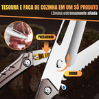 🇵🇹 Tesoura Multifuncional 2 em 1 com Lâmina Integrada Removível