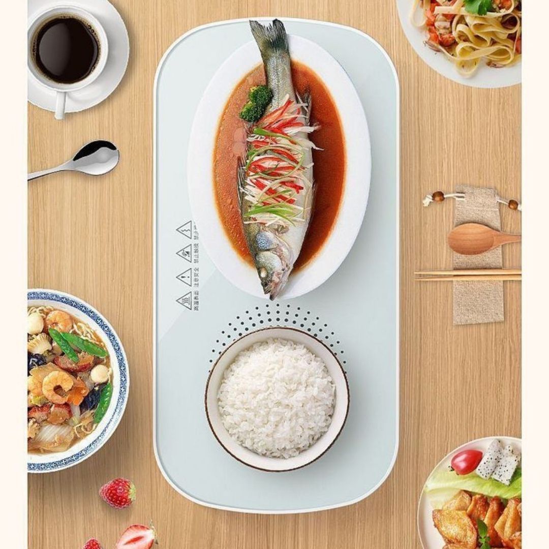 Aquecedor de Alimentos Premium 3 em 1 – Aquece, Descongela e Mantém os Sabores Sempre Quentes