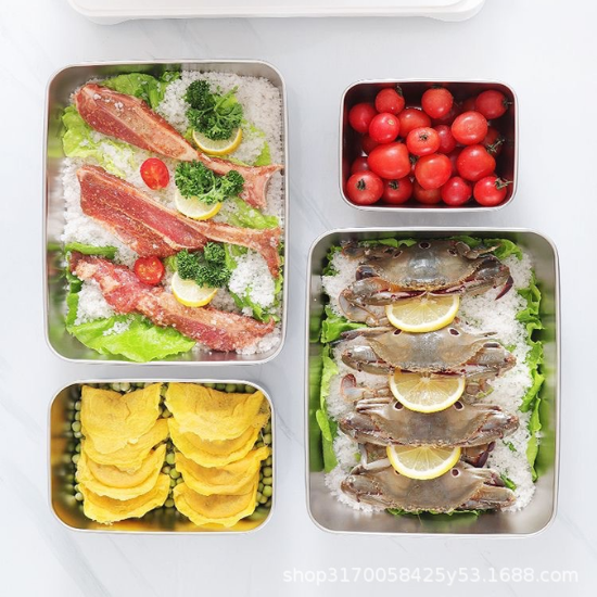 [SET 6 + 🎁 3 Grátis] A caixa de aço inoxidável 304 mantém os alimentos frescos até 1 mês