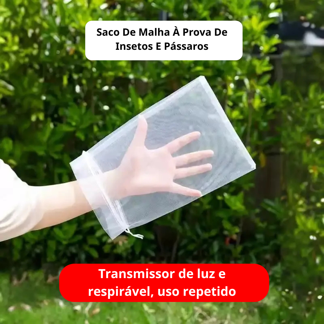 Sacos de Malha Respiráveis para Proteção de Frutas e Vegetais | Reutilizáveis