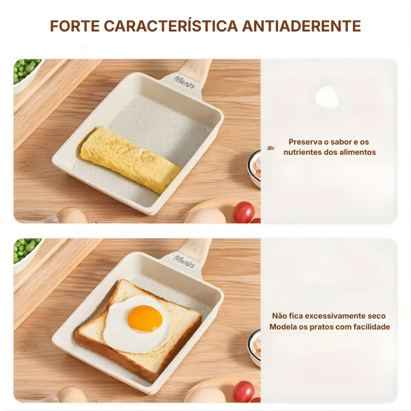 Sartén Cuadrada De Piedra Multifuncional Antiadherente