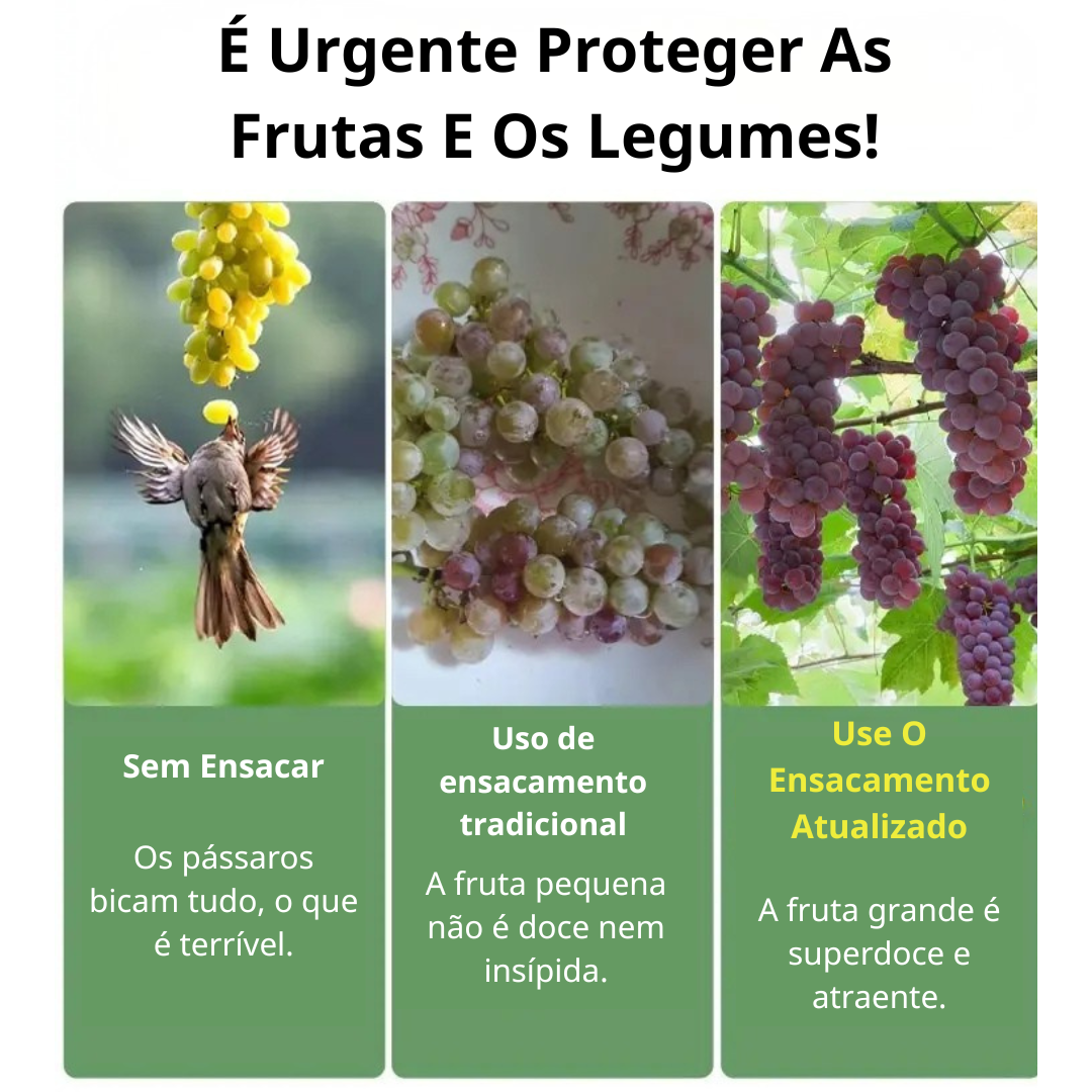 Sacos de Malha Respiráveis para Proteção de Frutas e Vegetais | Reutilizáveis
