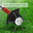 🇵🇹 A cabeça do cortador de relva possui 6 lâminas em aço inoxidável (Acessórios incluídos)