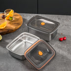 Caixa De Comida A Vácuo De Aço Inoxidável Antibacteriano 316 (19*13,5*5,5cm)