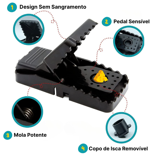 BestSeller™ - Armadilha de Prensar para Ratos – Armadilha Robusta e de Alta Resistência