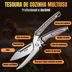 🇵🇹 Tesoura Multifuncional 2 em 1 com Lâmina Integrada Removível