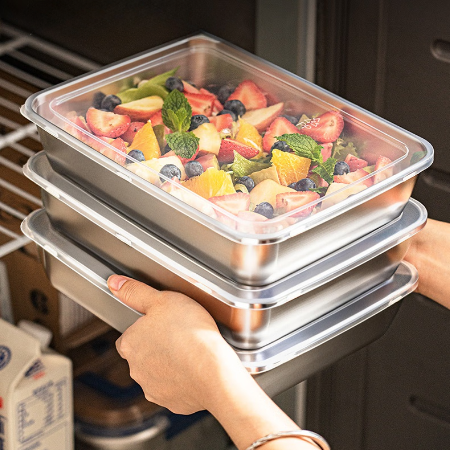 🇵🇹 Recipiente para alimentos em aço inoxidável AISI 304 – 2000 ml