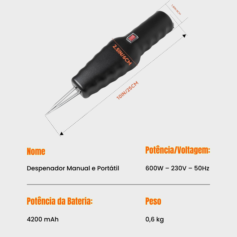 🐔-70% DTO | Despenador Manual e Portátil com Carregador Rápido Incluso