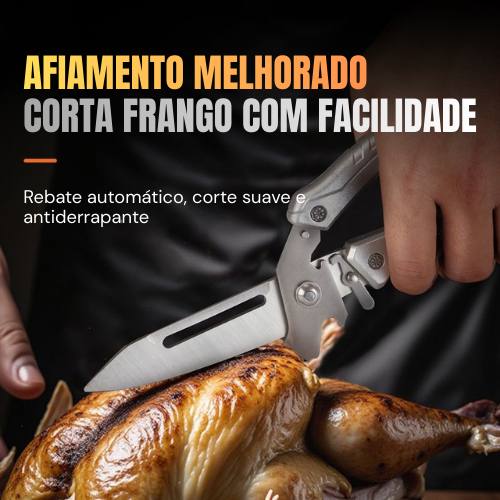 Tesoura de Aves Desmontável de Importação Alemã – Multifuncional para Frango, Ossos, Carne, Peru e Peixe