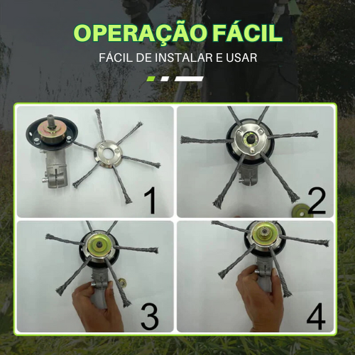 [🔥70% DESCONTO - SÓ HOJE] Lâmina de corte de grama trançada em aço inoxidável