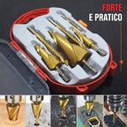 TitanDrill™ – Conjunto de Brocas Escalonadas em Titânio (6 Brocas Multifuncionais)