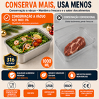 Caixa De Comida A Vácuo De Aço Inoxidável Antibacteriano 316 (19*13,5*5,5cm)