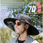 💥70% DE DESCONTO | Chapéu Com Ventilador Solar
