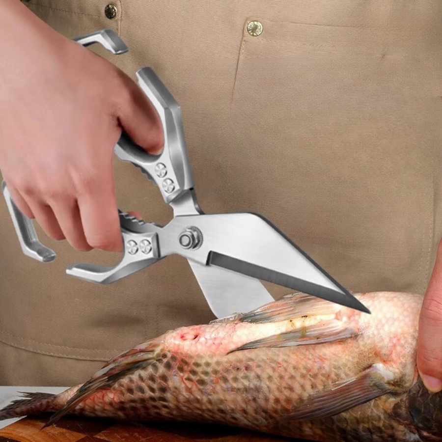 🇪🇸 Tijeras grandes con hoja en forma de diamante, hechas de acero inoxidable macizo importado de Alemania