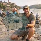 Rede armadilha de pesca dobrável 96 cm | Múltiplas entradas | Água doce