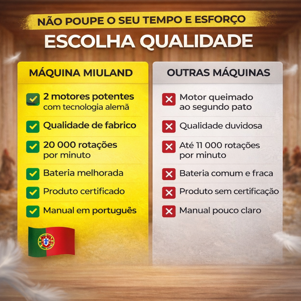 🇵🇹 Depenadora portátil de alta potência