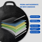 🔥Frigideira antiaderente multifuncional de 6 camadas, compatível com placas de indução