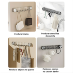 (4+2 grátis)🎁 Suportes de aço inoxidável com 5 ganchos, práticos e capazes de suportar até 25 kg.