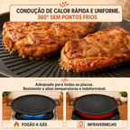 Frigideira Antiaderente de Pedra Maifan 6 Camadas – Todos os Tipos de Fogão (Indução, Gás e Vitrocerâmica)