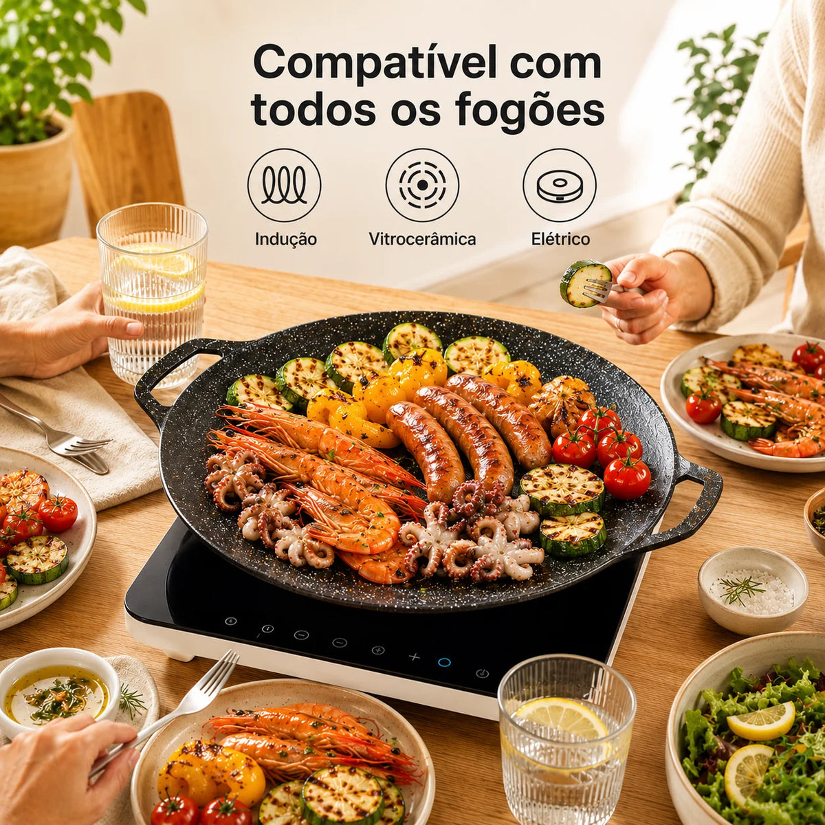 🔥 -70% OFF | Frigideira Antiaderente com Revestimento de Pedra Maifan