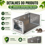 BestSeller™ - Gaiola Armadilha Humana Para Ratos, Ratinhos E Esquilos Vivos