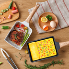 🍳 Frigideira de Pedra Multifunções | Antiaderente e compatível com todos os fogões: gás, elétrico, indução, entre outros...