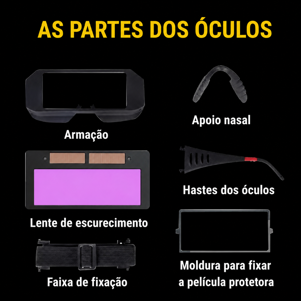 ÓCULOS DE SOLDADURA COM ESCURECIMENTO AUTOMÁTICO