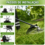 Cabeça Universal para Roçadora — 6 Lâminas em Aço Inoxidável