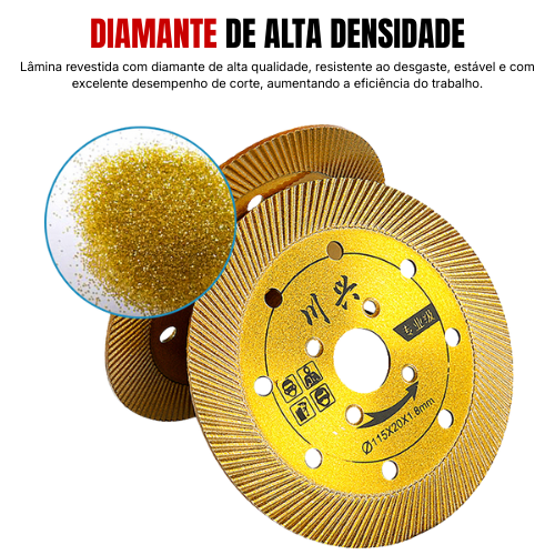 ⚡ Disco de Corte Diamantado Multifunções 5 em 1 – Corte, Desbaste, Abertura de Ranhuras, Modelagem e Acabamento de Superfícies
