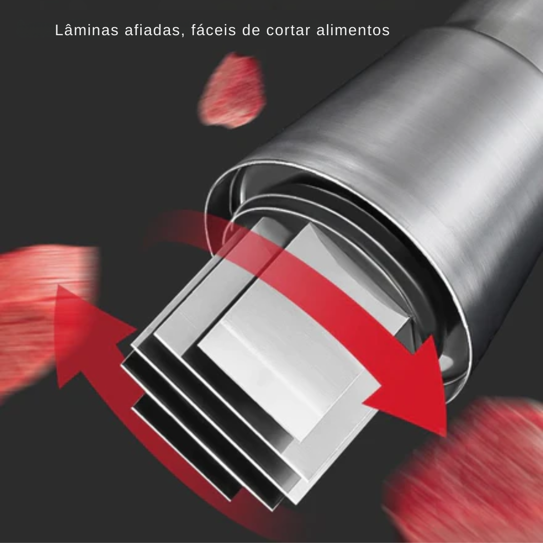 KitchenHelp™ Picador de aço para alho, cebola, gengibre, pimenta e fruta