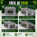 BestSeller™ - Gaiola Armadilha Humana Para Ratos, Ratinhos E Esquilos Vivos