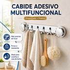 (4+2 grátis)🎁 Suportes de aço inoxidável com 5 ganchos, práticos e capazes de suportar até 20 kg.
