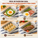 🍳 Frigideira de Pedra Multifunções | Antiaderente e compatível com todos os fogões: gás, elétrico, indução, entre outros...