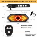 LUZ TRASEIRA PARA BICICLETA COM PISCAS SEM FIOS