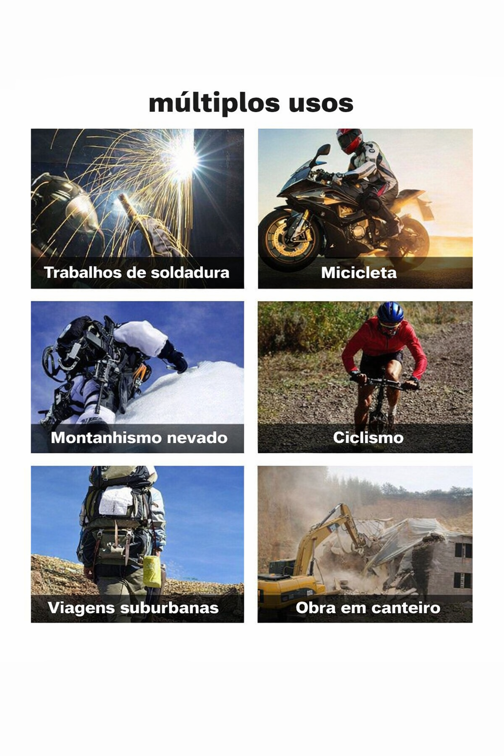 ⚡ Máscara de Soldagem com Escurecimento Automático 0,1 ms – Desmontável em 2 Peças, Proteção Total