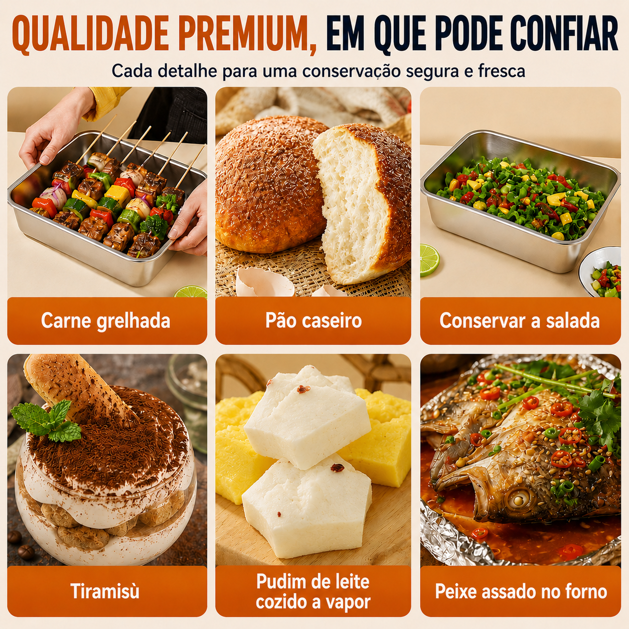 Caixa De Comida A Vácuo De Aço Inoxidável Antibacteriano 316 (19*13,5*5,5cm)