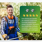 🇵🇹 A cabeça do cortador de relva possui 6 lâminas em aço inoxidável