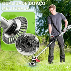 Disco de Arame de Aço para Roçadora — Corte 360° | Compatível Universal