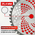 Disco De Corte Especializado Para Relva, 40 Dentes Em Carboneto De Tungsténio (Inclui Acessórios)