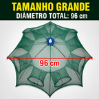⚡ Rede armadilha de pesca dobrável 96 cm | Múltiplas entradas | Água doce
