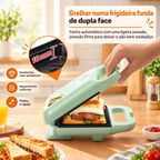 [🎁70% DE DESCONTO] Máquina de fazer sanduíches compacta e antiaderente, com uma potência de 650 W