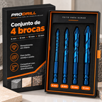🎁 70% DE DESCONTO | Conjunto De 4 Brocas De Titânio Multifuncionais (4 Tamanhos 6/8/10/12 MM)