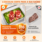 🥘 Caixa para alimentos em aço inoxidável 316