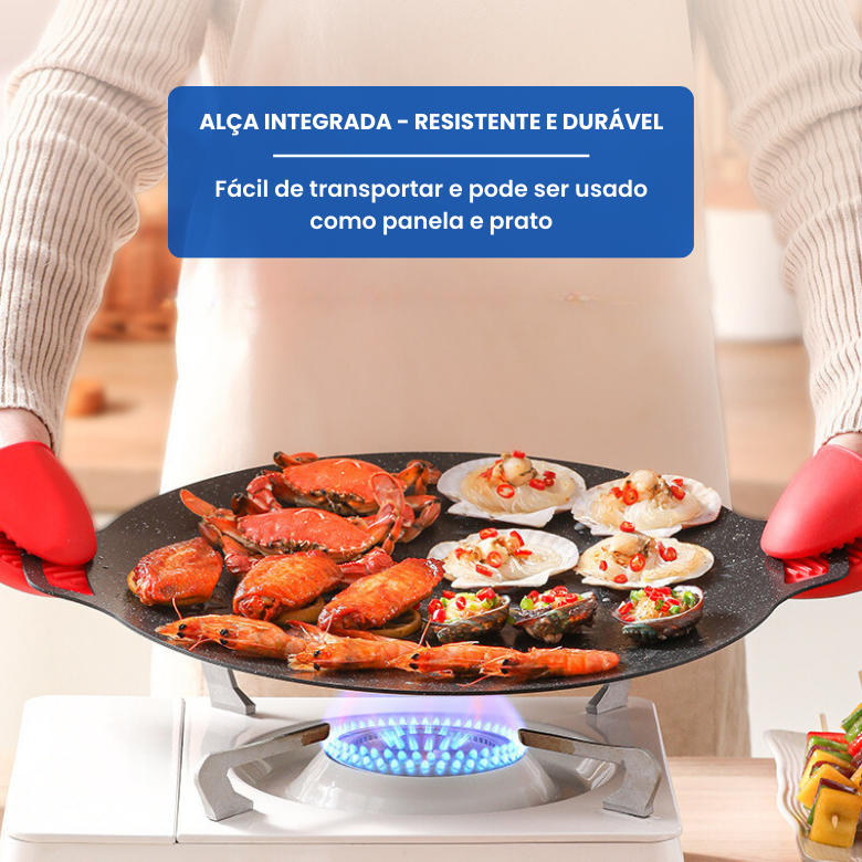 🔥Frigideira antiaderente multifuncional de 6 camadas, compatível com placas de indução