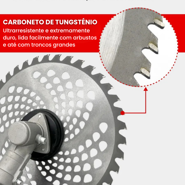 Disco De Corte Especializado Para Relva, 40 Dentes Em Carboneto De Tungsténio (Inclui Acessórios)